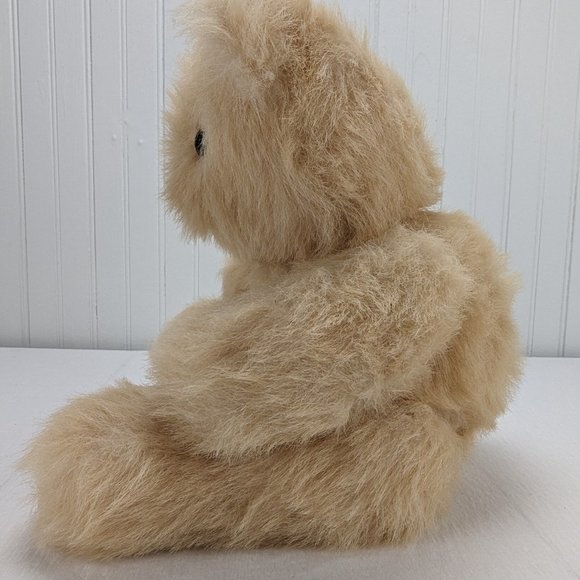 Vintage Scruffy Beige Teddy Bear Plush Stuffed Animal Fully Jointed 18" Blonde - Picture 4 of 11
